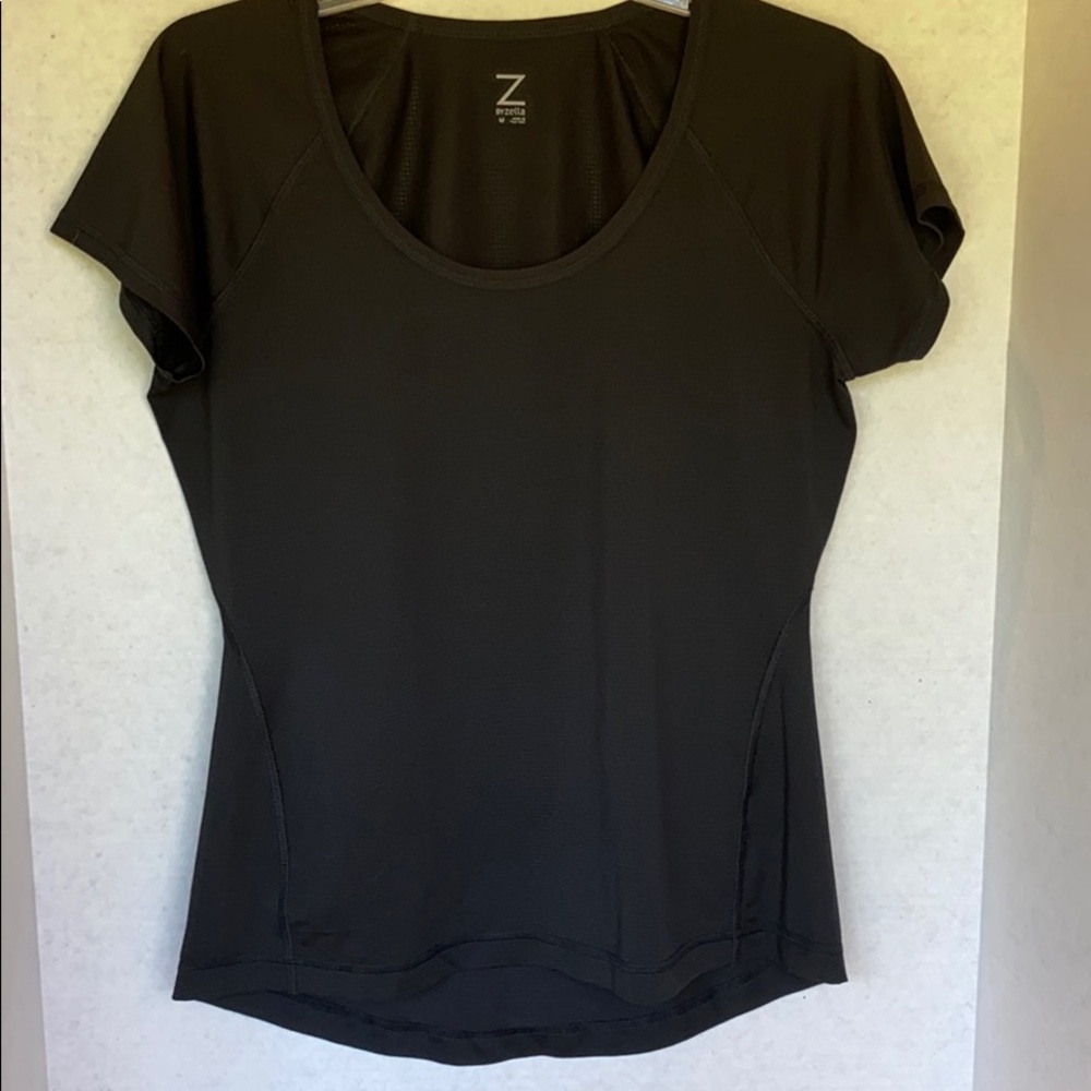 Z BY ZELLA BLACK CREW NECK SHORT SLEEVE SHIRT SZ M